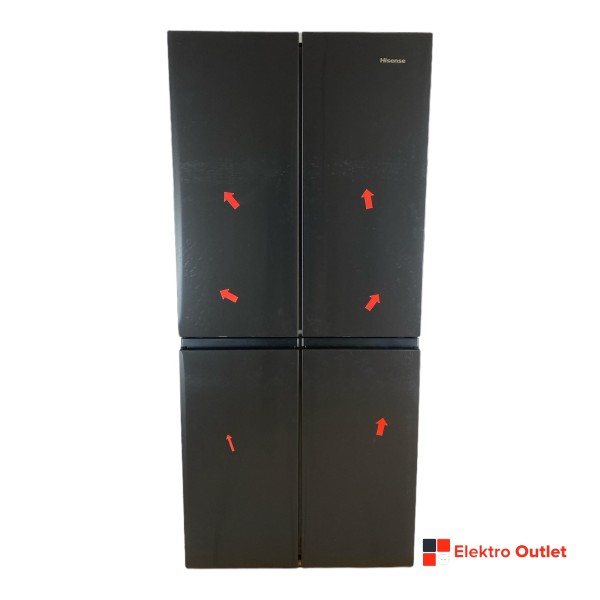 Hisense RQ563N4SF2 French-Door Kühlschrank, 181cm hoch, 79cm breit, NoFrost, schwarz