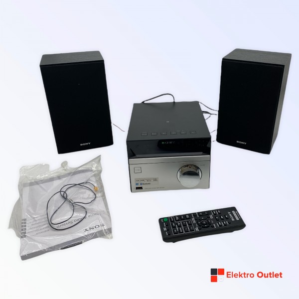 Sony CMT-SBT20B Stereoanlage, Bluetooth, NFC, DAB+, schwarz/silber