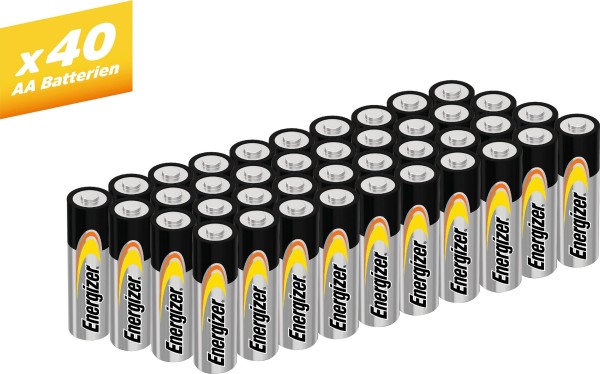 Energizer 40er Pack Alkaline Power Mignon (AA) Batterie, (40 St)