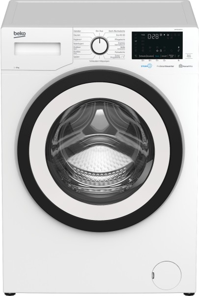 Beko WMY81466ST1 Waschmaschine, Frontlader, 8 Kg, 1400 U/Min, weiß