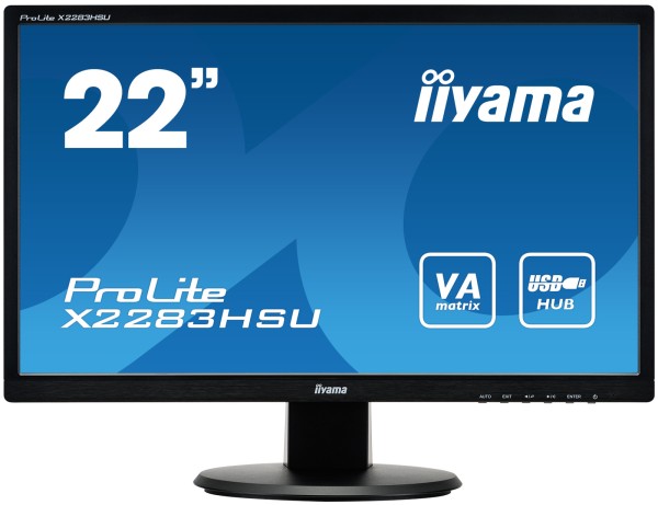 Iiyama ProLite X2283HSU-B1DP LED Monitor, 21,5 Zoll (54,7 cm), Full HD, 5 ms Reaktionszeit