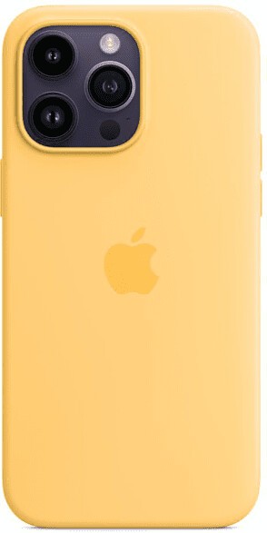 Apple Silikon Case iPhone 14 Pro Max ye mit MagSafe - sonnenlicht