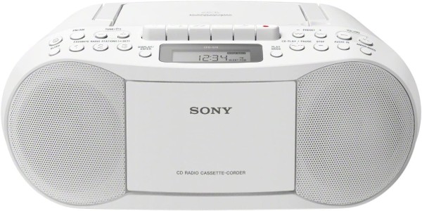 Sony CFD-S70 CD-Player, Boombox (CD, MP3, Kassette), weiß