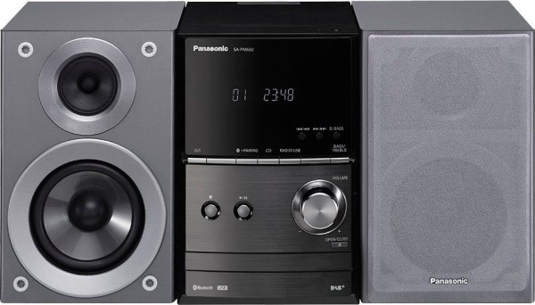Panasonic SCPM602 Kompaktanlage, FM-Tuner mit RDS, DAB, 40 W