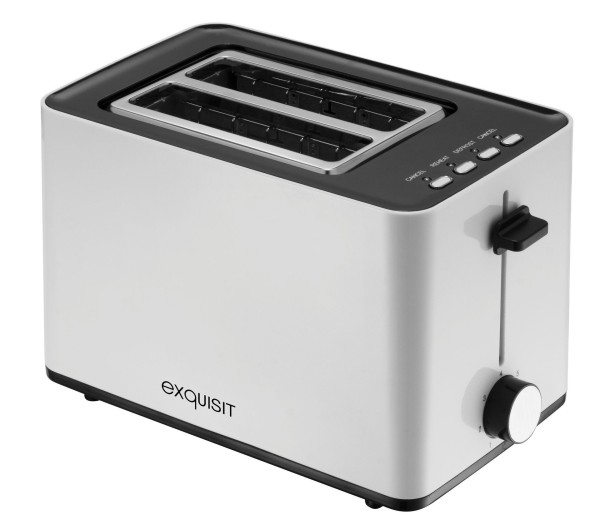 Exquisit TA 6102 we Toaster, 2-Scheiben, 850 W, weiß