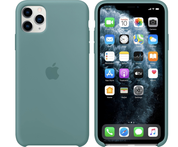 Apple iPhone 11 Pro Max Silicone Case Smartphone-Hülle, Cactus grün