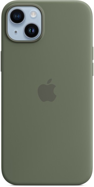 APPLE Silikon Case mit MagSafe, Backcover, Apple, iPhone 14 Plus, Olive