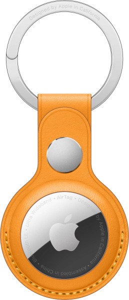 Apple MM083ZM/A Airtag Leather Key Ring, Schlüsselanhänger California Poppy