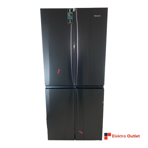 Hisense RQ563N4SF2 French-Door Kühlschrank, 181cm hoch, 79cm breit, NoFrost, schwarz